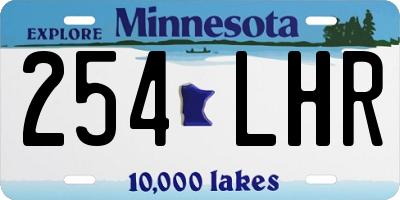 MN license plate 254LHR