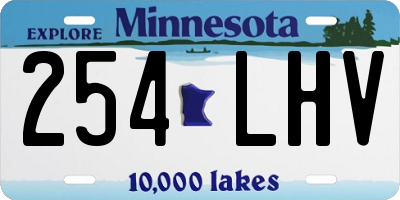 MN license plate 254LHV