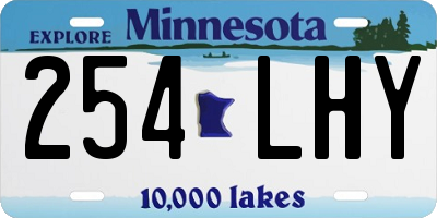 MN license plate 254LHY