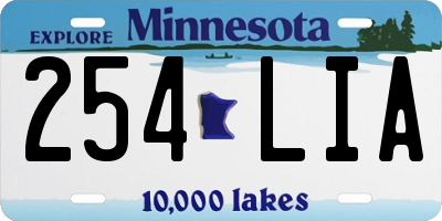 MN license plate 254LIA