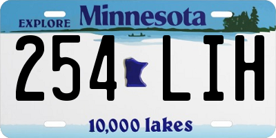 MN license plate 254LIH