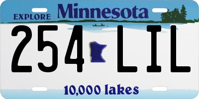 MN license plate 254LIL