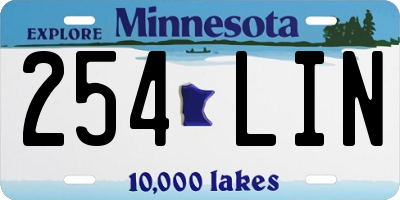 MN license plate 254LIN