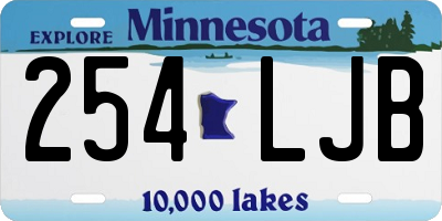 MN license plate 254LJB