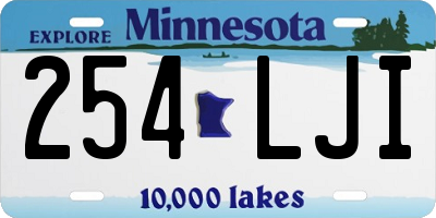 MN license plate 254LJI