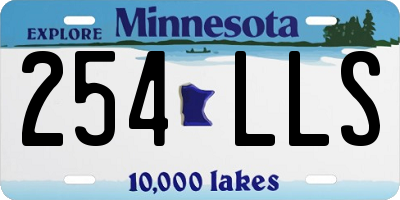 MN license plate 254LLS