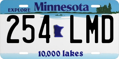 MN license plate 254LMD