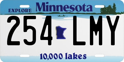 MN license plate 254LMY