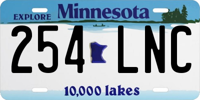 MN license plate 254LNC