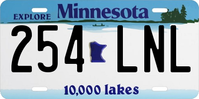 MN license plate 254LNL