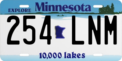 MN license plate 254LNM