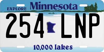 MN license plate 254LNP