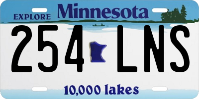 MN license plate 254LNS