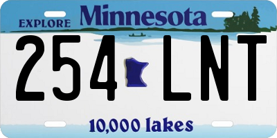MN license plate 254LNT