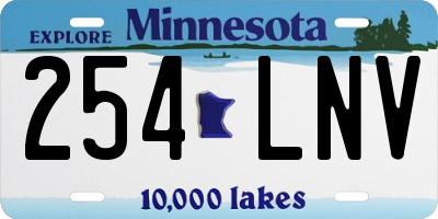 MN license plate 254LNV