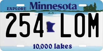 MN license plate 254LOM