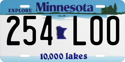 MN license plate 254LOO