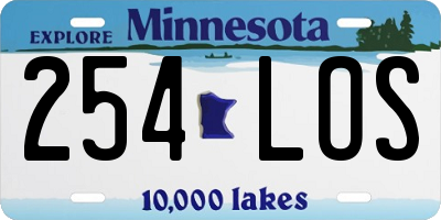 MN license plate 254LOS