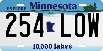 MN license plate 254LOW