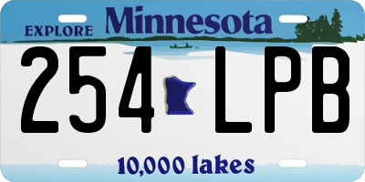 MN license plate 254LPB