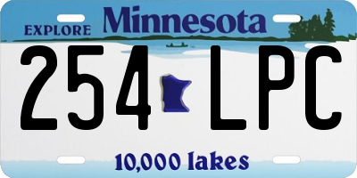 MN license plate 254LPC