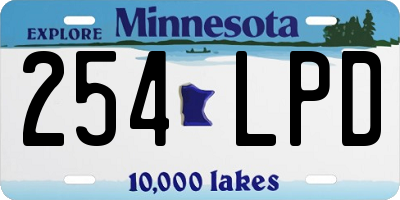MN license plate 254LPD