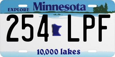 MN license plate 254LPF
