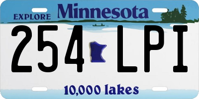 MN license plate 254LPI