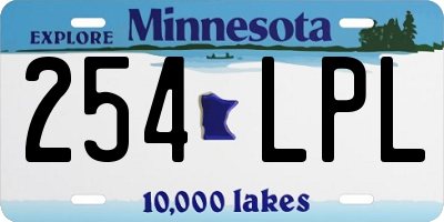 MN license plate 254LPL