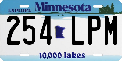 MN license plate 254LPM
