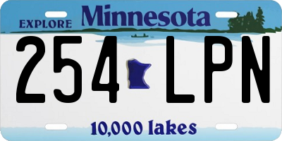 MN license plate 254LPN