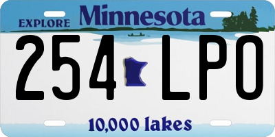 MN license plate 254LPO
