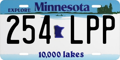 MN license plate 254LPP
