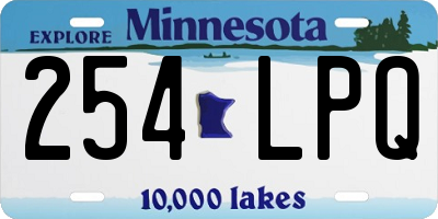 MN license plate 254LPQ