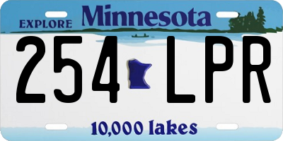 MN license plate 254LPR