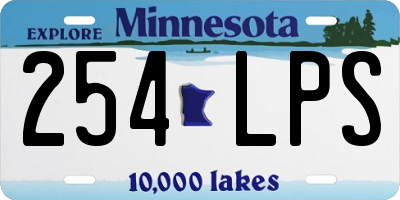 MN license plate 254LPS