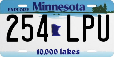 MN license plate 254LPU