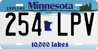 MN license plate 254LPV