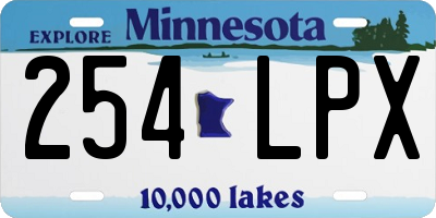 MN license plate 254LPX