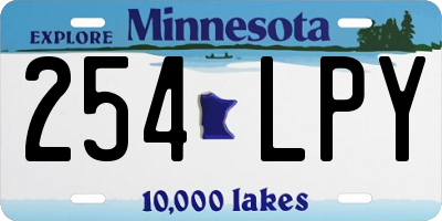 MN license plate 254LPY