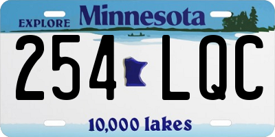 MN license plate 254LQC