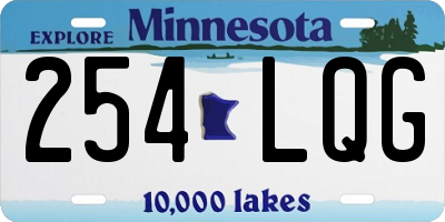 MN license plate 254LQG