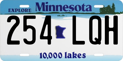 MN license plate 254LQH