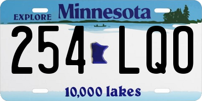 MN license plate 254LQO