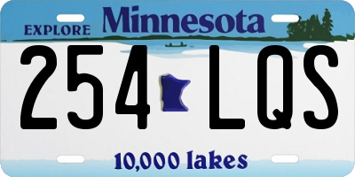 MN license plate 254LQS