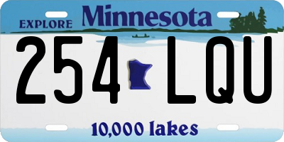 MN license plate 254LQU