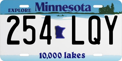 MN license plate 254LQY