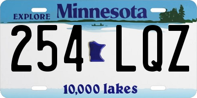 MN license plate 254LQZ