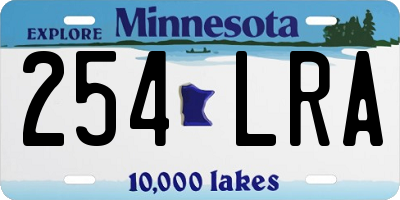 MN license plate 254LRA