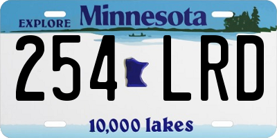 MN license plate 254LRD